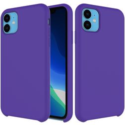 Mobigear Rubber Touch Coque iPhone 11 Coque arrière en Silicone - Violet