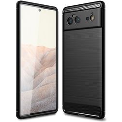 Mobigear Brushed Slim Coque Google Pixel 6 Coque arrière en TPU Souple - Noir
