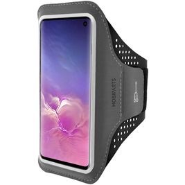 Mobiparts Comfort Fit Brassard Téléphone Samsung Galaxy S10 Brassard Coque de Sport en Neoprène - Noir