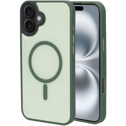 Mobiparts Hardcover iPhone 16 Plus MagSafe Plastique rigide Coque arrière - Satin Green