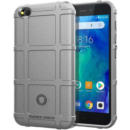Mobigear Rugged Shield Coque Xiaomi Redmi Go Coque arrière en TPU Souple Anti-Chocs - Gris