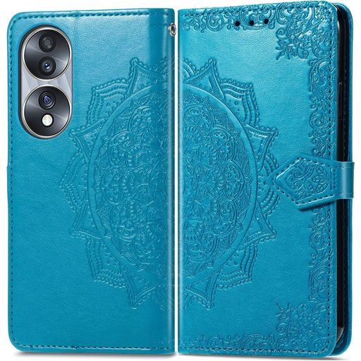 Mobigear Mandala Housse HONOR 70 Etui Porte-Monnaie - Bleu