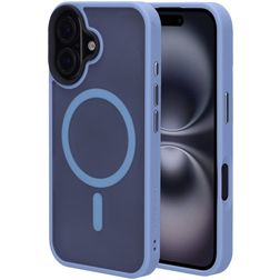 Mobiparts Hardcover iPhone 16 MagSafe Plastique rigide Coque arrière - Satin Light Blue