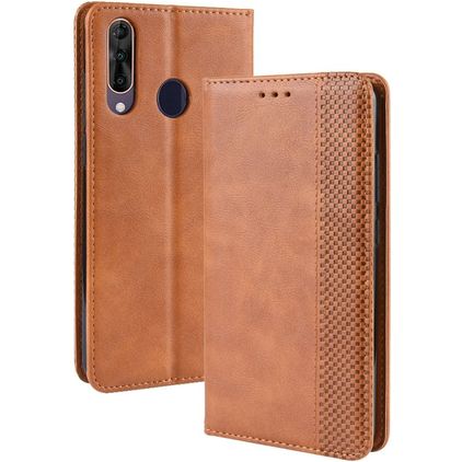 Mobigear Sensation Wiko View 3 Pro Étui Portefeuille - Cognac
