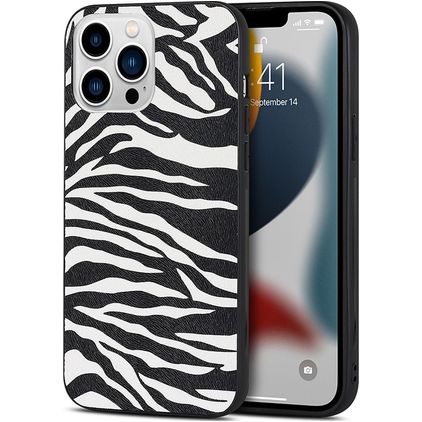 Mobigear Safari Coque iPhone 14 Plus Coque arrière en TPU Souple - Zèbre