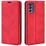 Mobigear Retro Slim Housse Motorola Moto G62 Etui Porte-Monnaie - Rouge