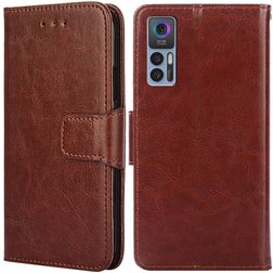 Mobigear Wallet Housse TCL 30 Etui Porte-Monnaie - Marron
