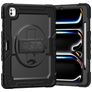Xccess Survivor Essential Coque iPad Pro 13 Pouces (2025) Coque arrière en Plastique rigide,Silicone + Support Amovible - Noir