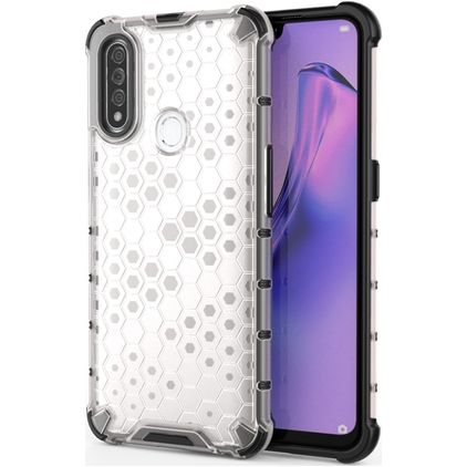 Mobigear Honeycomb Coque Transparente OPPO A31 Coque arrière Rigide Anti-Chocs - Transparent