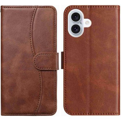 Mobigear S Line Housse iPhone 17 Etui Porte-Monnaie - Marron