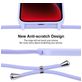 Mobigear Lanyard iPhone 14 Coque avec cordon en Silicone - Violet