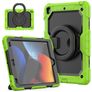 Mobigear RingGuard Coque iPad 9 (2021) Coque arrière en Plastique rigide,Silicone + Support Amovible - Vert