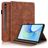 Mobigear Tree Coque Samsung Galaxy Tab S10 FE Plus Etui + Porte-crayon - Marron