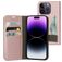 Mobiparts Classic Wallet Housse iPhone 14 Pro Etui Porte-Monnaie - Rose