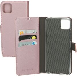 Mobiparts Saffiano Wallet Housse Samsung Galaxy A22 5G Etui Porte-Monnaie - Rose
