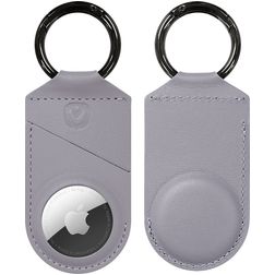 Valenta Snap Coque Cuir véritable Porte-clés pour Apple AirTag - Violet