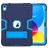 Mobigear ShieldStand Coque iPad 10 (2022) Coque arrière en Plastique rigide,Silicone + Support Amovible - Bleu / Bleu Marin