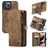 Caseme 008 Housse iPhone 13 Pro Max Etui avec Coque Détachable Porte-Monnaie - Marron