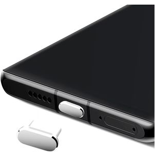 Mobigear Essentials Bouchon Anti-poussière en Aluminium - USB-C - Argent (Lot de 2)