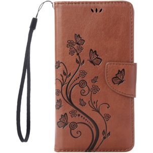 Mobigear Flowers Housse iPhone 7 Etui Porte-Monnaie - Marron