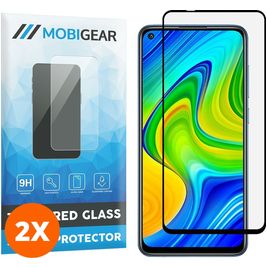 Mobigear Premium Xiaomi Redmi Note 9 Verre trempé Protection d'écran - Compatible Coque - Noir (Lot de 2)