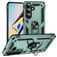 Mobigear Armor ring Samsung Galaxy S26 Plastique rigide Coque arrière Antichoc avec bague de maintien - Vert