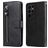 Mobigear Zipper Housse Samsung Galaxy S23 Ultra Etui Porte-Monnaie - Noir