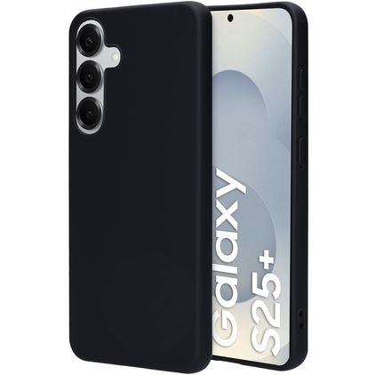 Mobiparts Coque Samsung Galaxy S25 Plus Coque arrière en Silicone - Noir