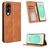 Mobigear Sensation Housse Samsung Galaxy S25 Edge Etui Porte-Monnaie - Marron