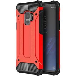 Mobigear Outdoor Coque Samsung Galaxy S9 Coque arrière Rigide Anti-Chocs - Rouge