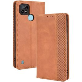 Mobigear Sensation Housse Realme C21 Etui Porte-Monnaie - Cognac