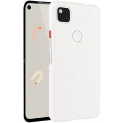 Mobigear Croco Google Pixel 4a Plastique rigide Coque arrière - Blanc