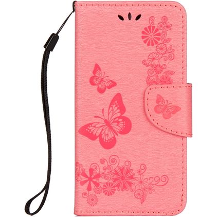 Mobigear Butterfly iPhone XS Étui Portefeuille - Rose