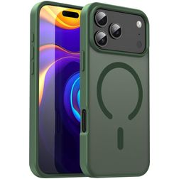 Mobigear Shockproof Coque iPhone 17 Pro Max MagSafe Coque arrière Rigide - Olive Green