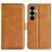 Mobigear Slim Magnet Samsung Galaxy S26 Étui Portefeuille - Cognac
