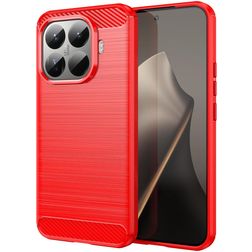 Mobigear Brushed Slim Coque Xiaomi 15T Pro Coque arrière en TPU Souple - Rouge