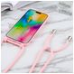 Mobigear Lanyard iPhone 16 Coque avec cordon en Silicone - Rose