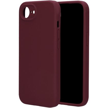 Mobiparts Coque iPhone 17e Coque arrière en Silicone - Plum Red