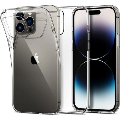 Mobigear Basics Coque Transparente iPhone 14 Pro Coque arrière en TPU Souple - Transparent