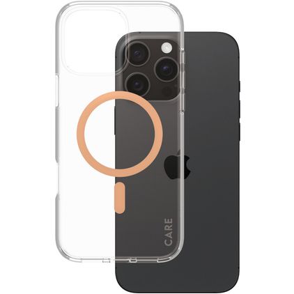 CARE by PanzerGlass Urban Combat iPhone 16 Pro Max MagSafe Plastique rigide Coque arrière - Peachy