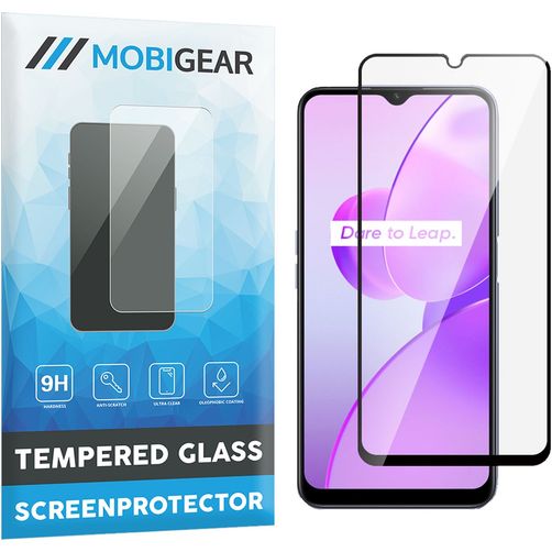 Mobigear Premium Realme C31 Verre trempé Protection d'écran - Compatible coque - Noir