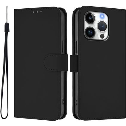Mobigear Urban Wallet Housse iPhone 16 Pro Etui Porte-Monnaie - Noir