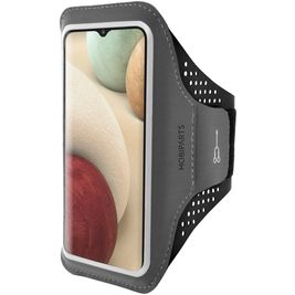 Mobiparts Comfort Fit Brassard Téléphone Samsung Galaxy A12 Brassard Coque de Sport en Neoprène - Noir