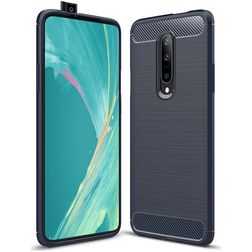 Mobigear Brushed Slim Coque OnePlus 7 Coque arrière en TPU Souple - Bleu Marin