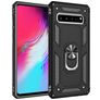 Mobigear Armor Ring Coque Samsung Galaxy S10 5G Coque arrière Rigide Anti-Chocs avec Anneau-Support - Noir