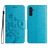 Mobigear Flowers Housse Samsung Galaxy A56 Etui Porte-Monnaie - Bleu