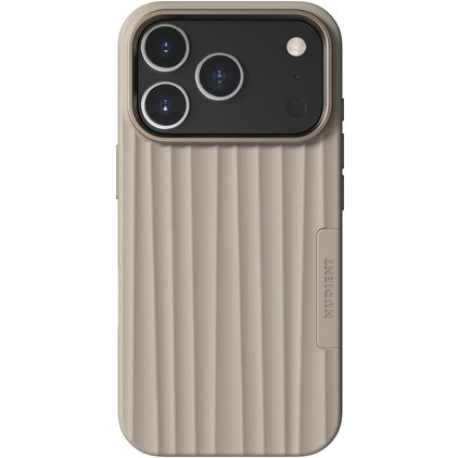 Nudient Bold Coque iPhone 17 Pro MagSafe Coque arrière Rigide - Linen Beige