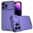 Mobigear Cam Slide Coque iPhone 14 Pro Max Coque arrière Rigide avec Protecteur Lentilles - Violet