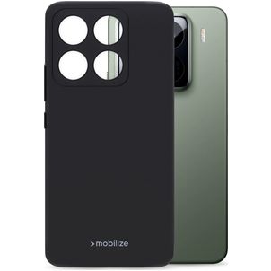 Mobilize Rubber Gelly Coque Xiaomi 15 Pro Coque arrière en TPU Souple - Noir