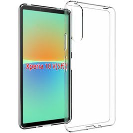 Mobigear Cushion Coque Transparente Sony Xperia 10 V Coque arrière en TPU Souple Anti-Chocs - Transparent